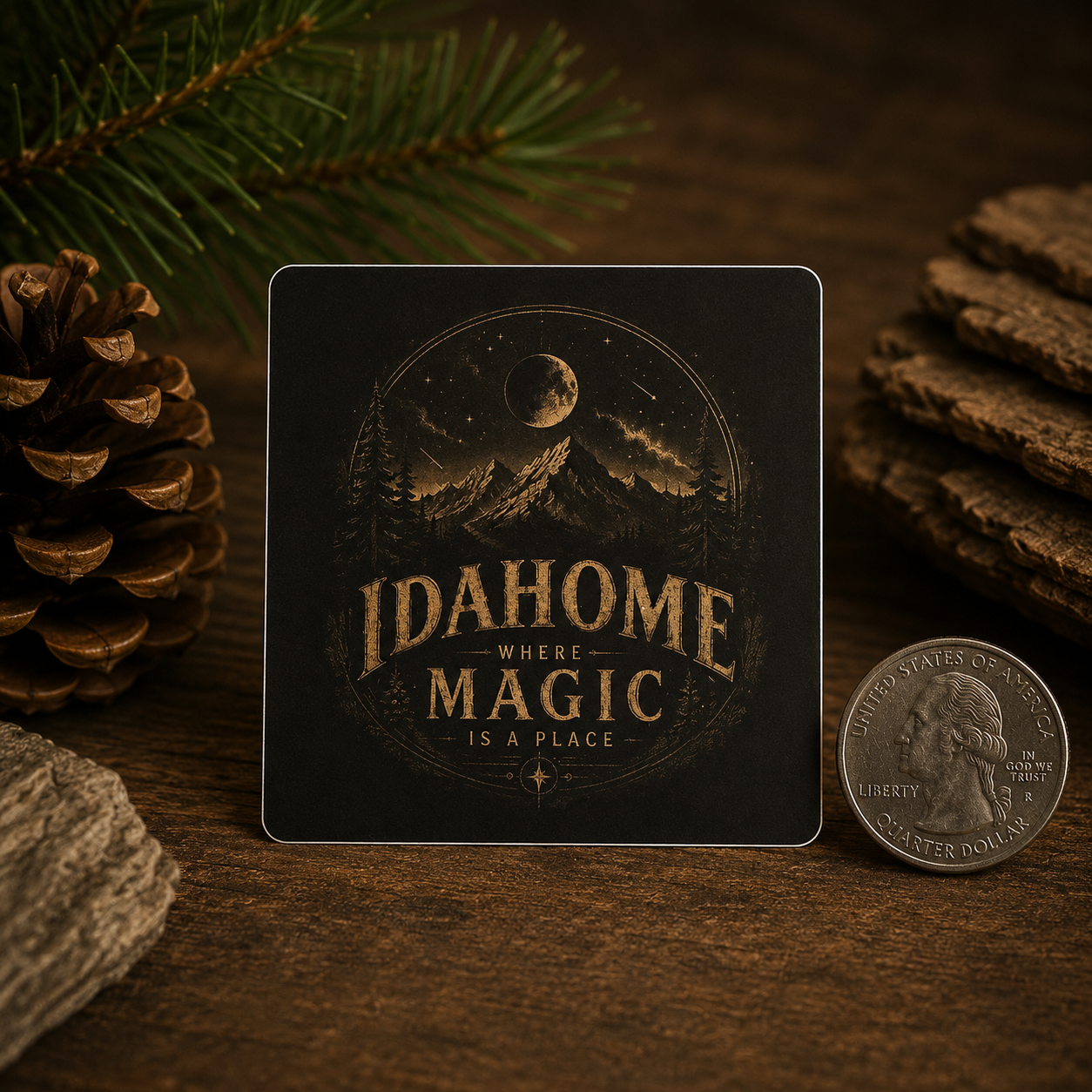 Idahome Where Magic Is a Place Sticker | Idaho Vinyl Decal | Mountain & Forest Nature Sticker | Idaho Gift
