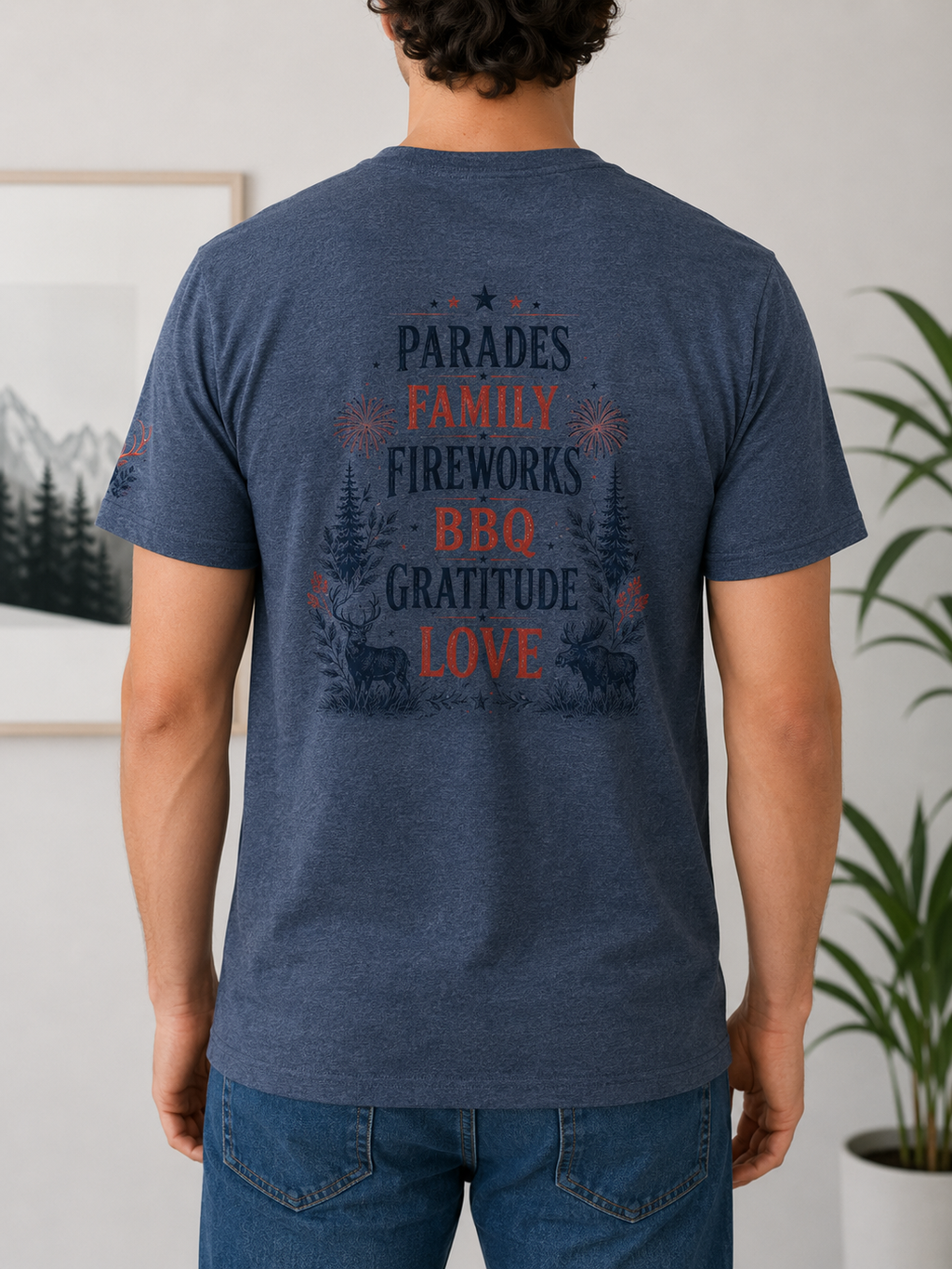 Idaho Fourth of July Shirt | Patriotic Idaho Wildlife Tee | Limited Edition Americana Shirt | Family Fireworks BBQ Graphic | Unisex Gift