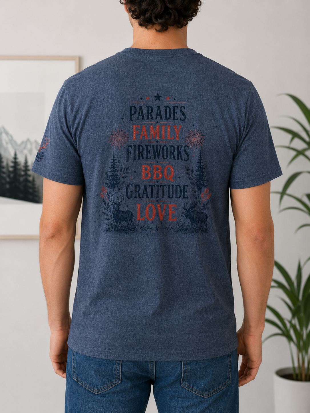 Idaho Fourth of July Shirt | Patriotic Idaho Wildlife Tee | Limited Edition Americana Shirt | Family Fireworks BBQ Graphic | Unisex Gift