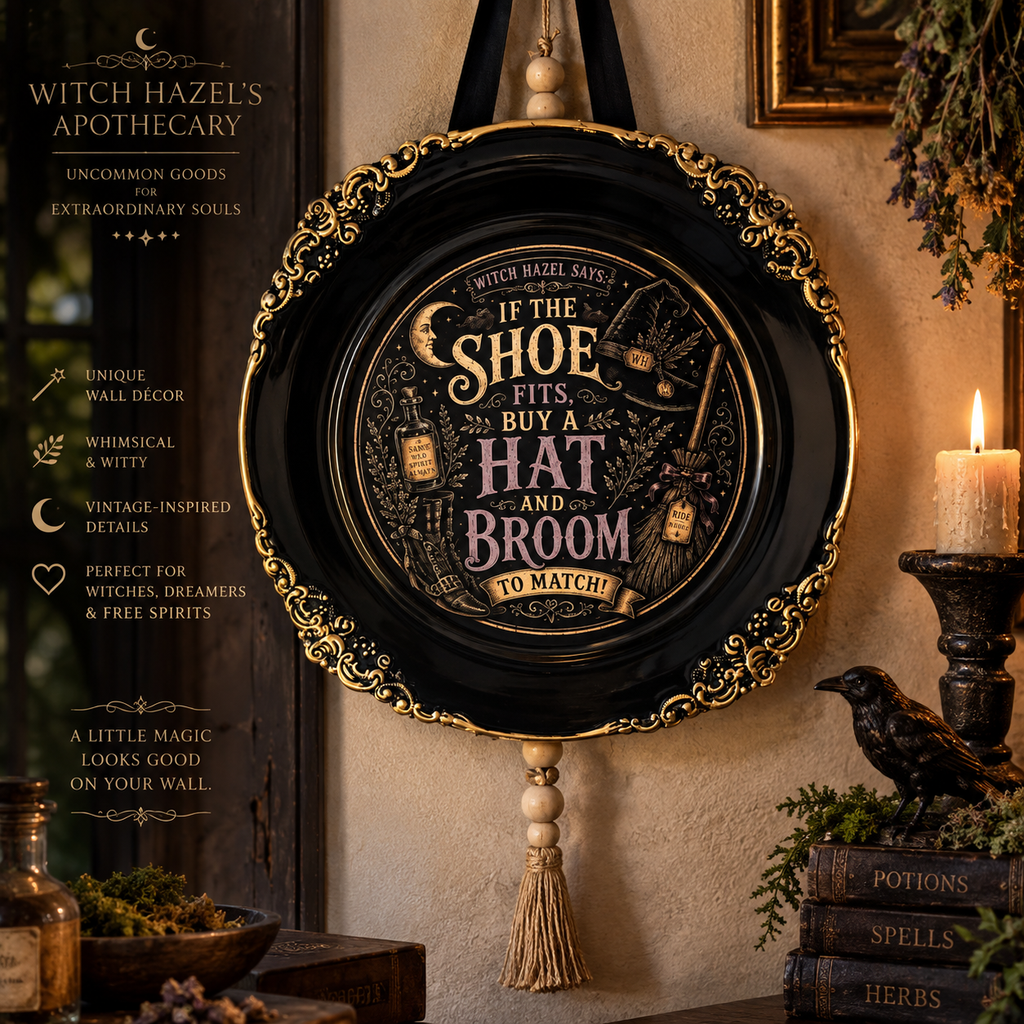 Witchy Wall Decor – Gothic Witch Wall Plaque | Funny Halloween Decor | Witch Hazel