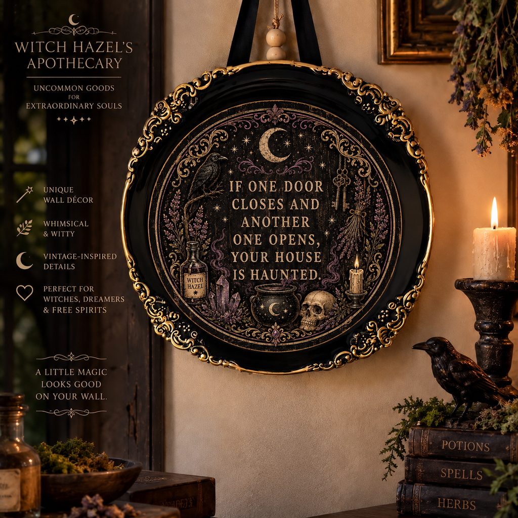 Witchy Wall Decor – Gothic Witch Wall Plaque | Funny Halloween Decor | Witch Hazel