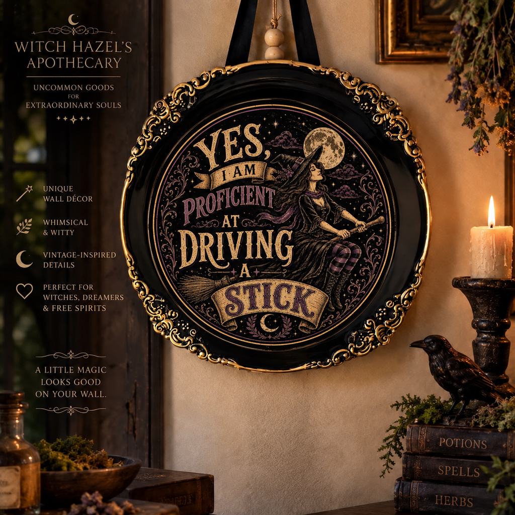 Witchy Wall Decor – Gothic Witch Wall Plaque | Funny Halloween Decor | Witch Hazel