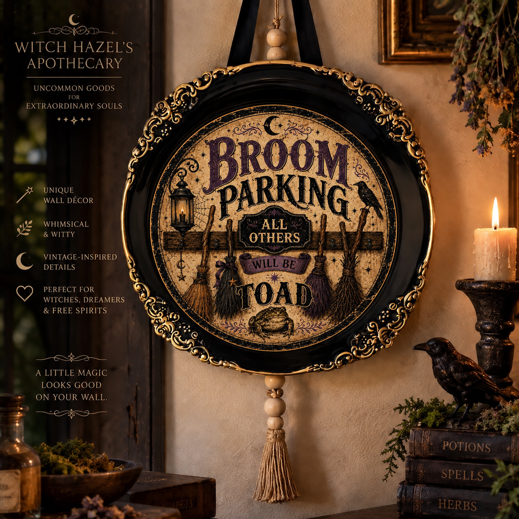 Witchy Wall Decor – Gothic Witch Wall Plaque | Funny Halloween Decor | Witch Hazel